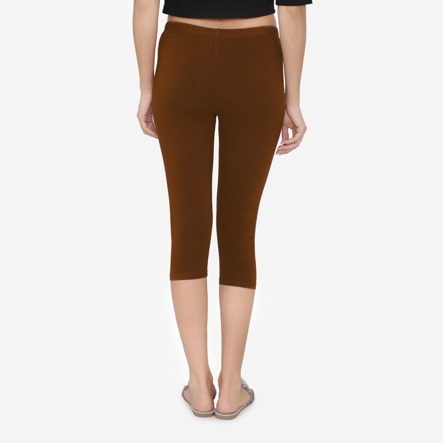 Women Capri in Brown Color