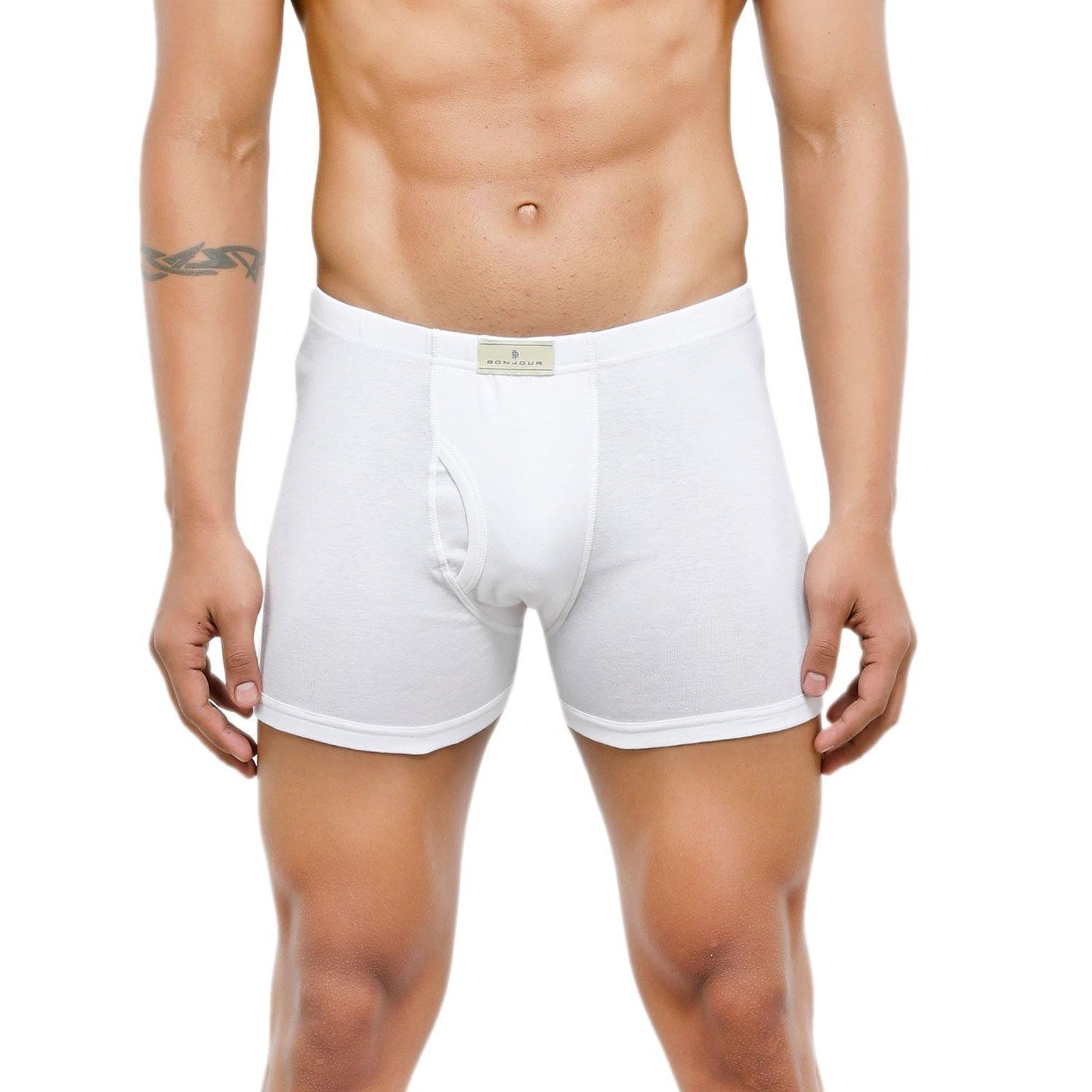 Men's Mid-Rise Classic Cotton Trunks - Pack of 2 - Bonjour Group