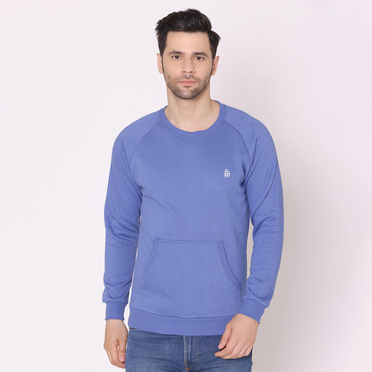 Men's Round Neck Full Sleeves Regular Fit Solid Sweatshirt