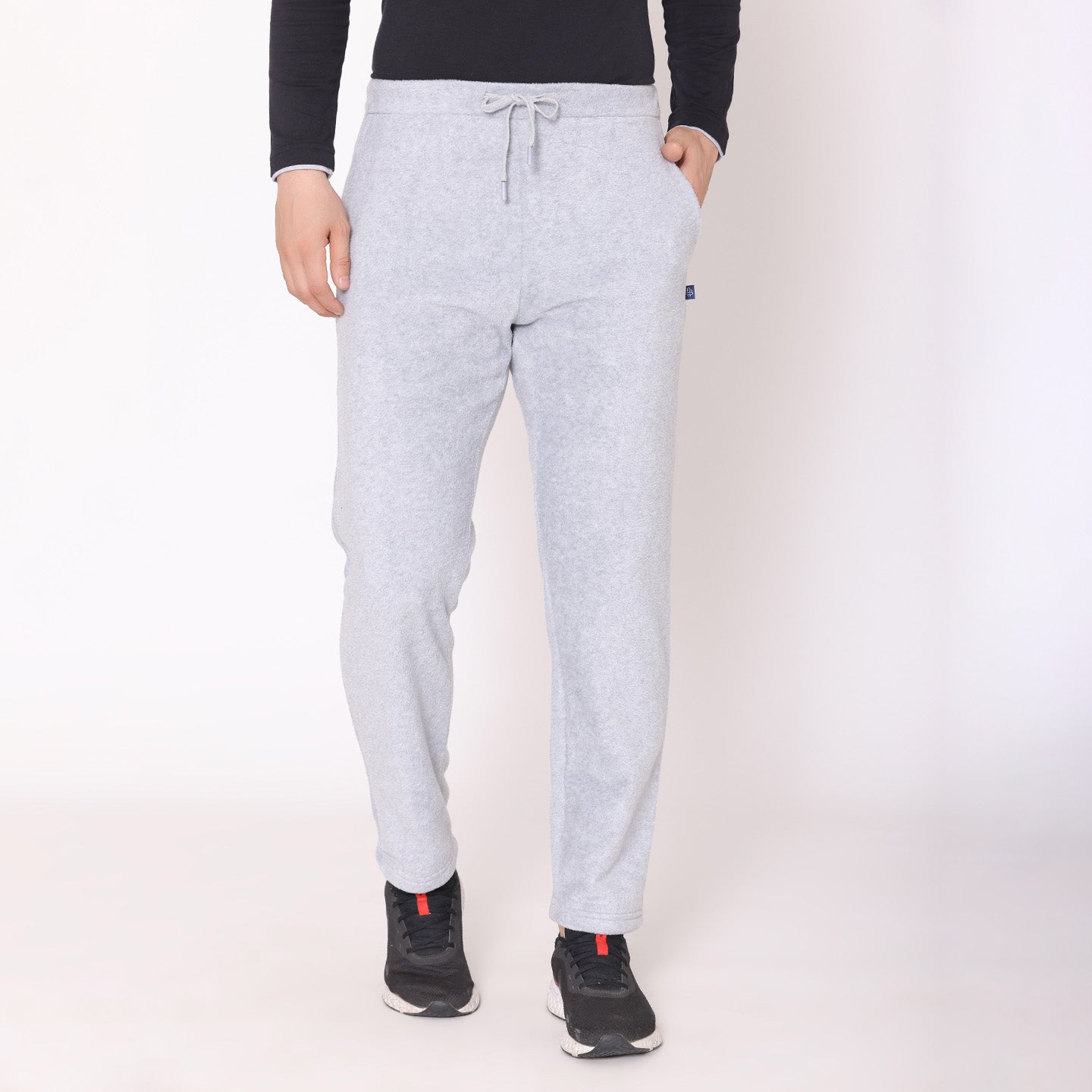 Men Regular Fit Polar Track Pants Light Grey - Main Image