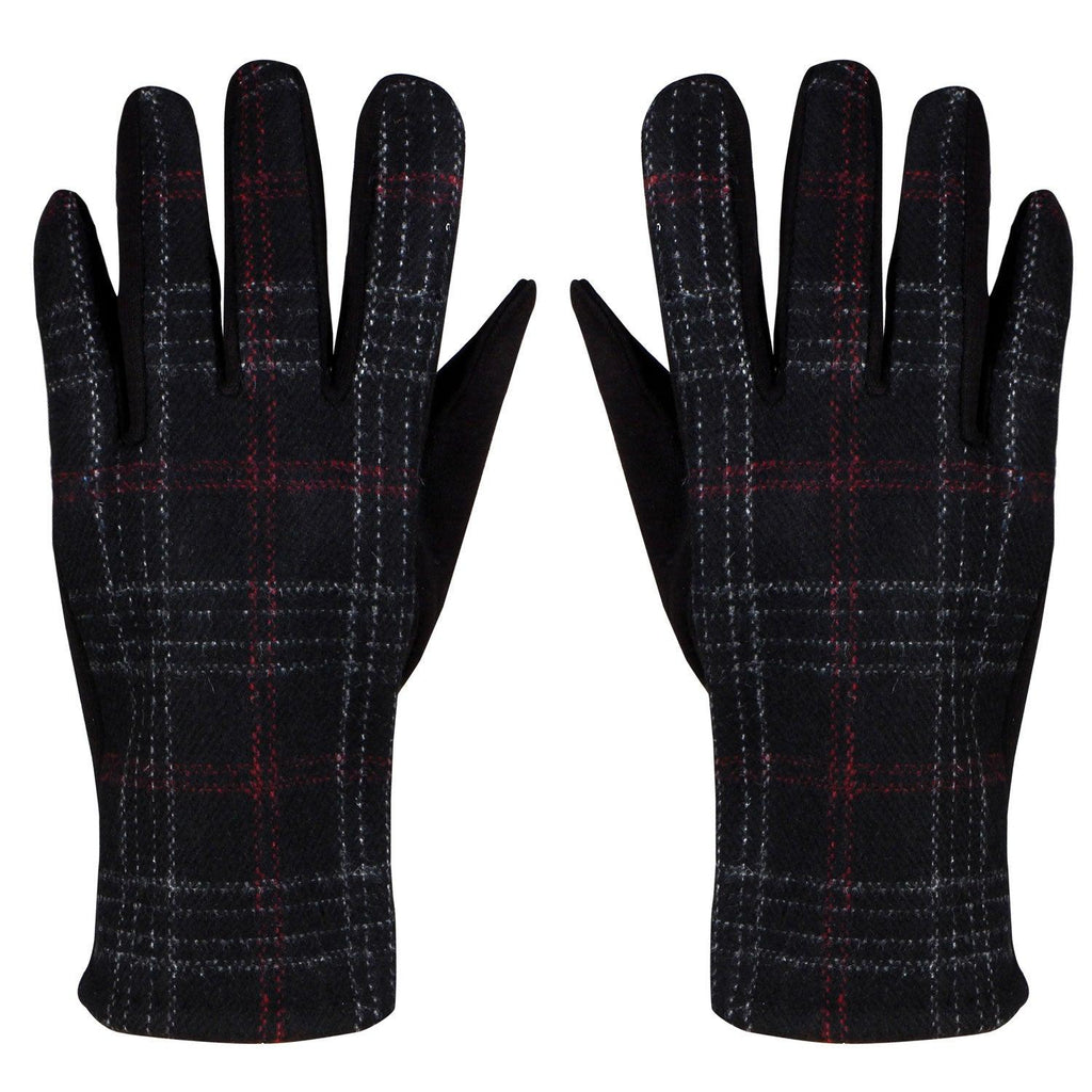 Men's Woolen Gloves In Black