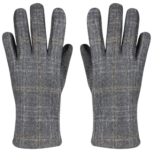 Men's Woolen Gloves In Grey