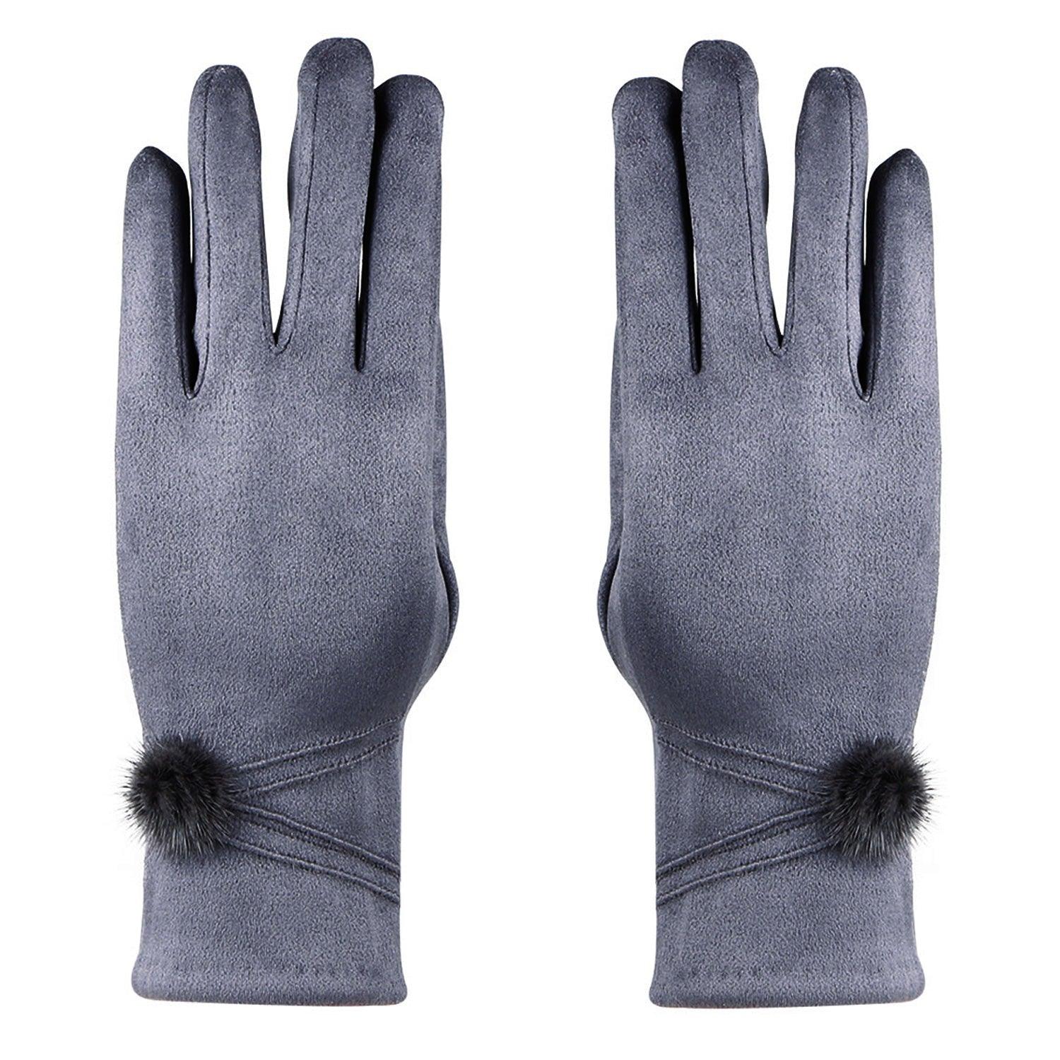 Winter Gloves For Women Grey