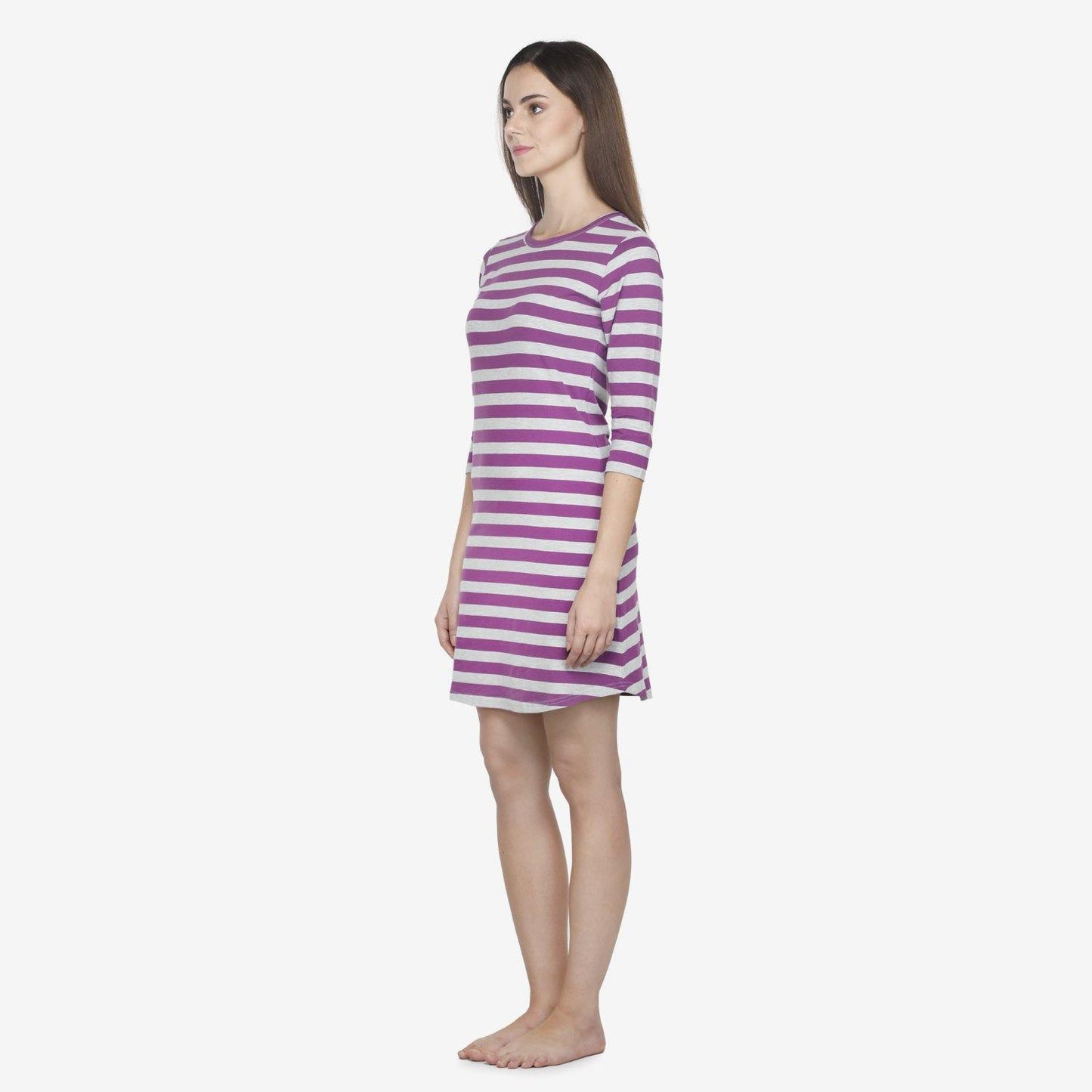 Nighty With Striped Designs