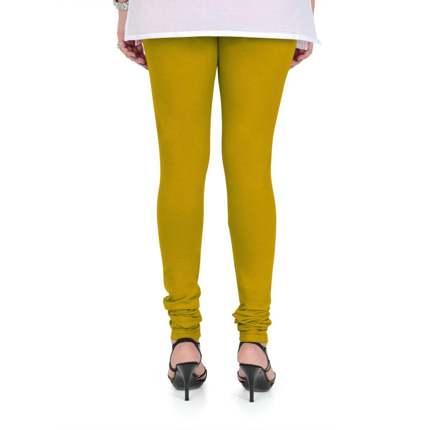 Vami Women's Cotton Stretchable Churidar Legging - Golden - Bonjour Group