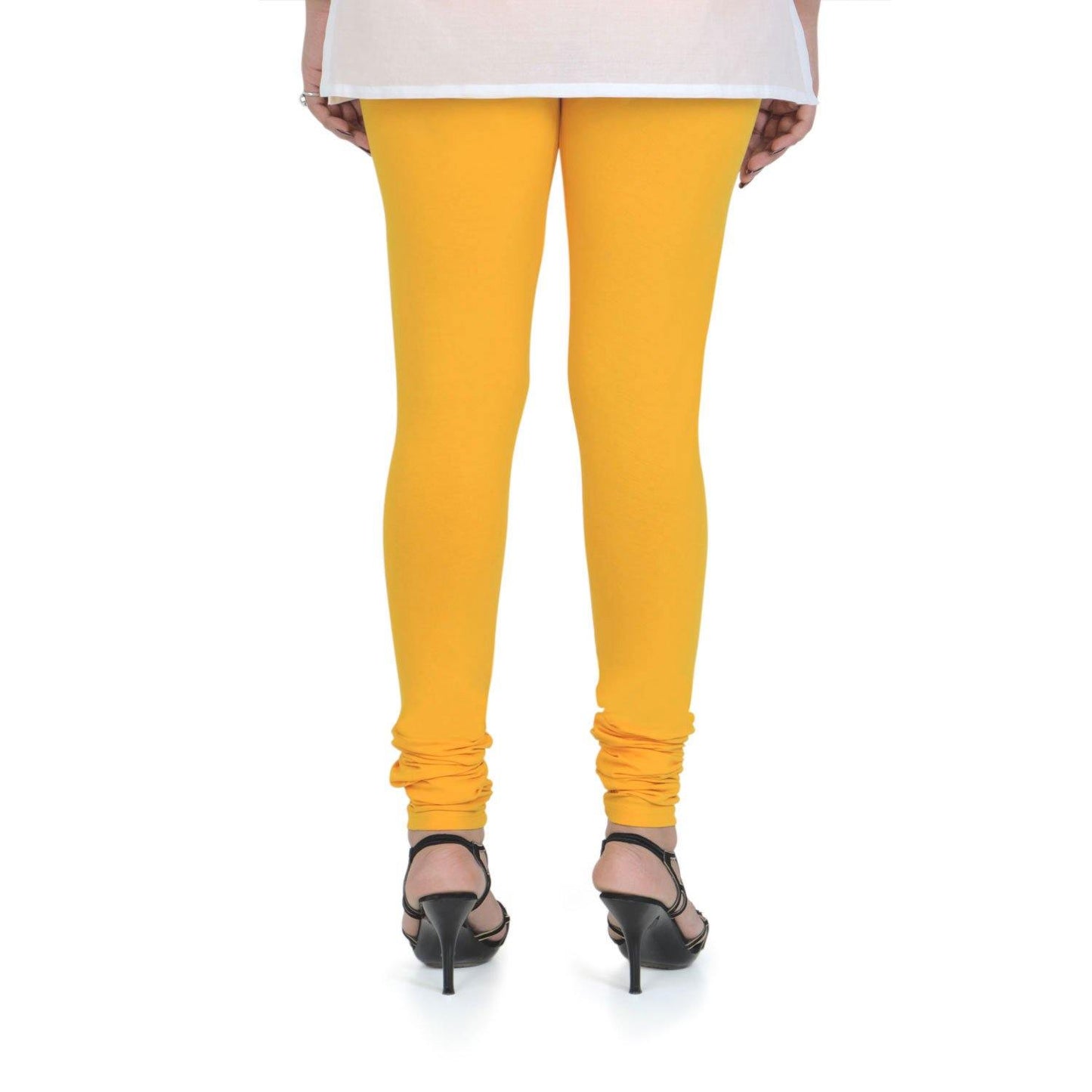 Vami Women's Cotton Stretchable Churidar Legging - Golden Glow - Bonjour Group