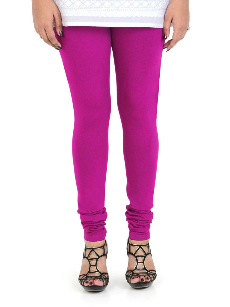 Vami Women's Cotton Stretchable Churidar Legging - Magic Pink - Bonjour Group