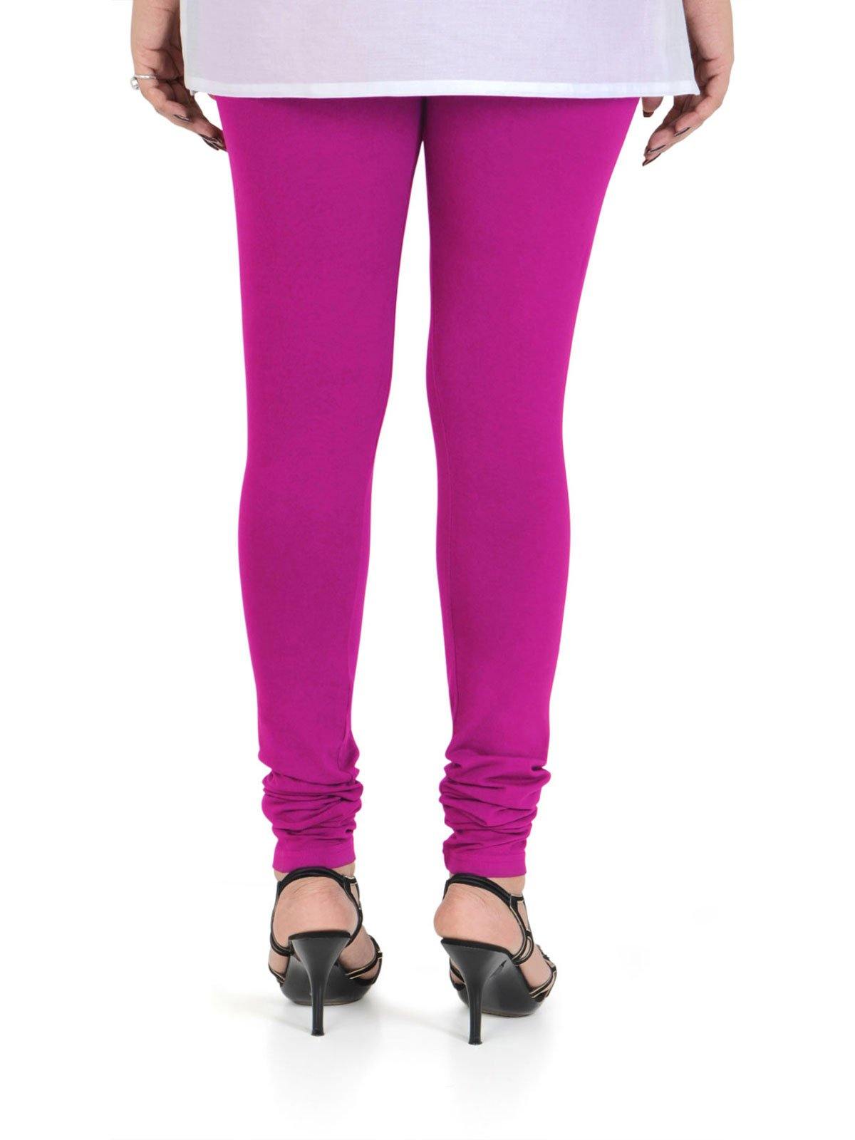 Vami Women's Cotton Stretchable Churidar Legging - Magic Pink - Bonjour Group