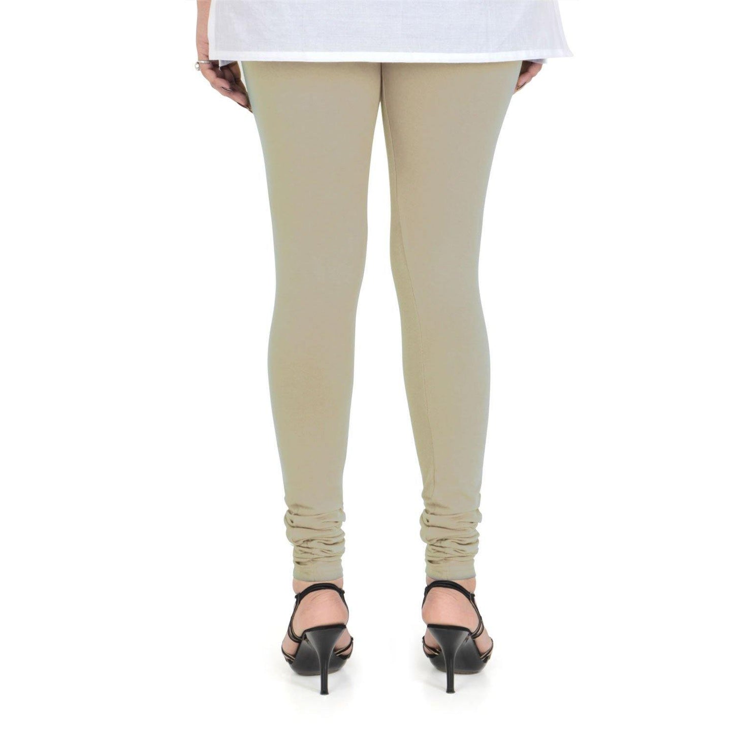 Vami Women's Cotton Stretchable Churidar Legging - Natural Tan - Bonjour Group