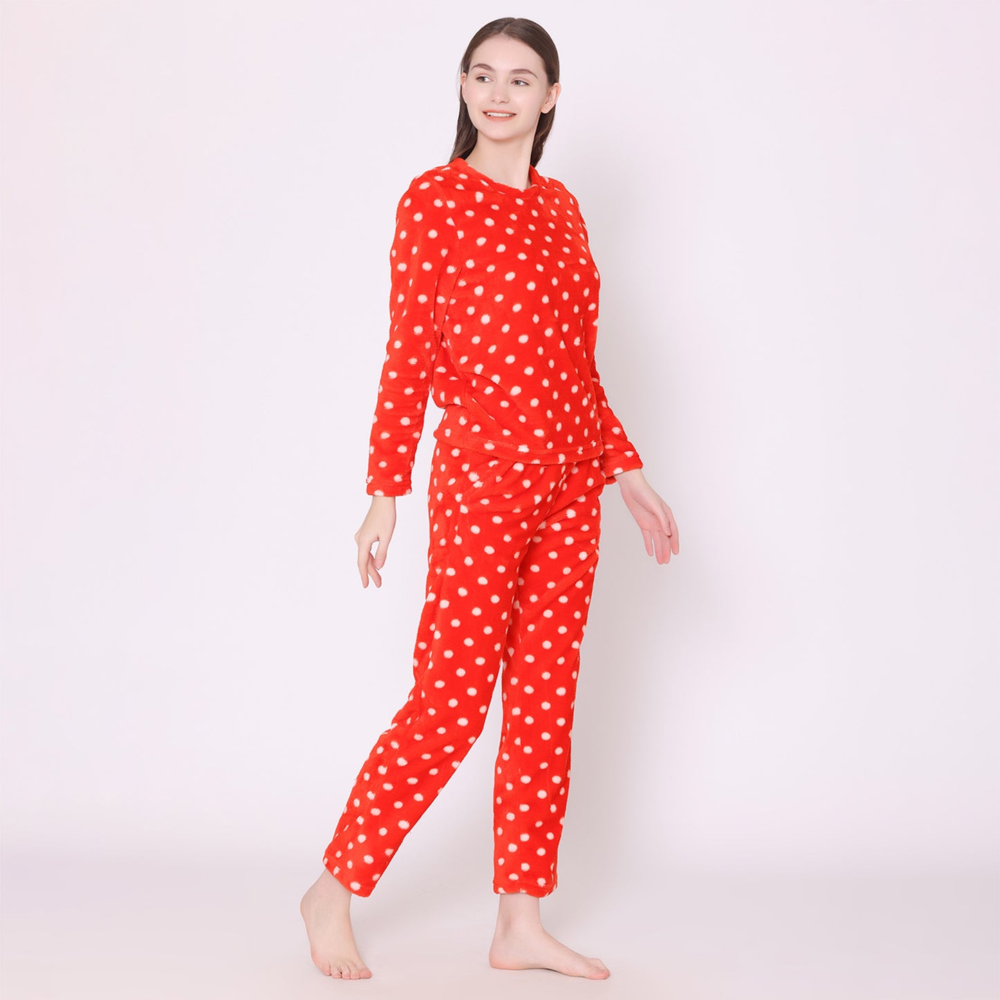 Women's Regular Comfort Fit Full Sleeve Winter Top And Pyjama S