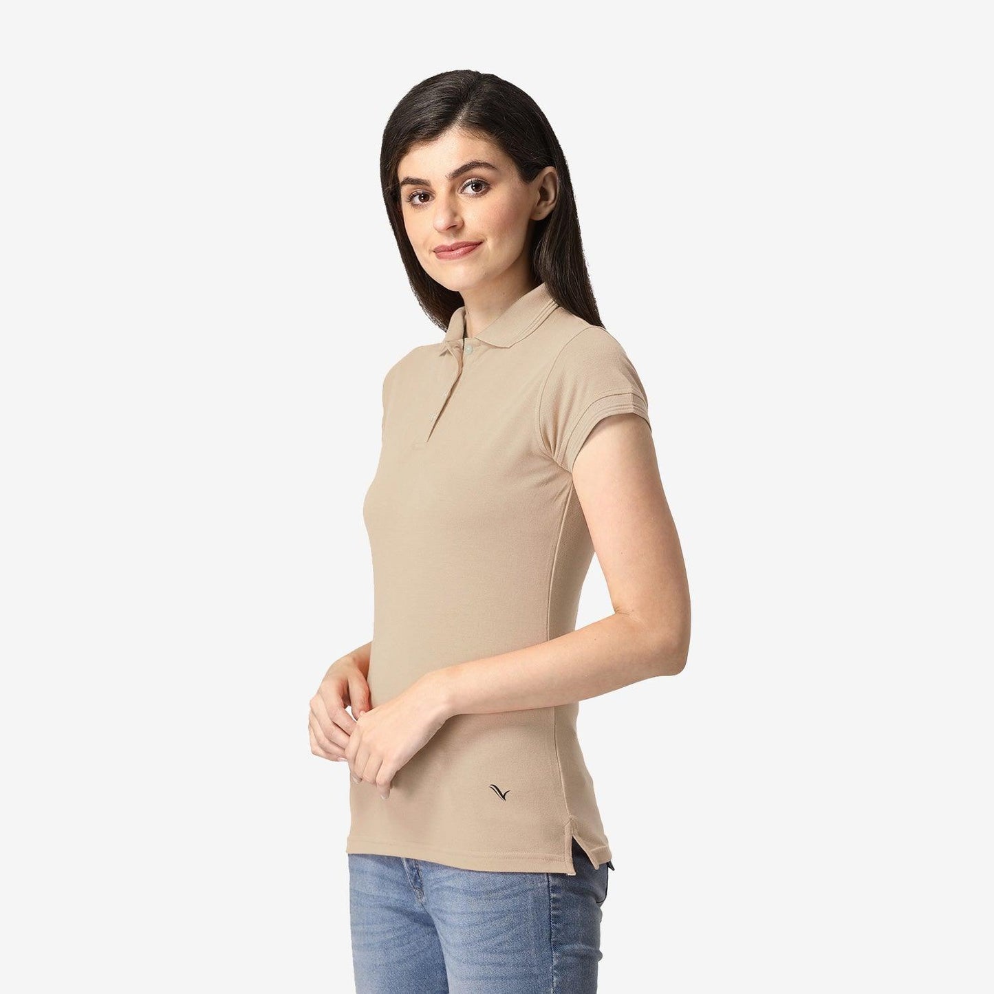 Ladies Half Sleeve Polo T-Shirt - Wisper Pink