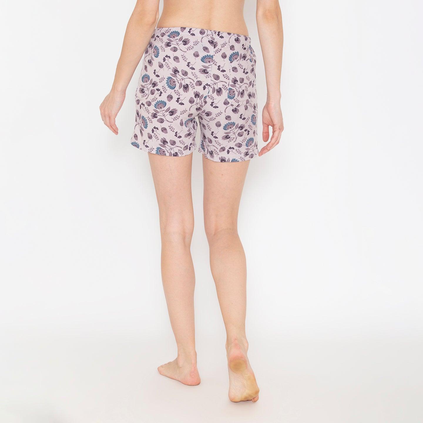 Printed Lounge Shorts For Ladies