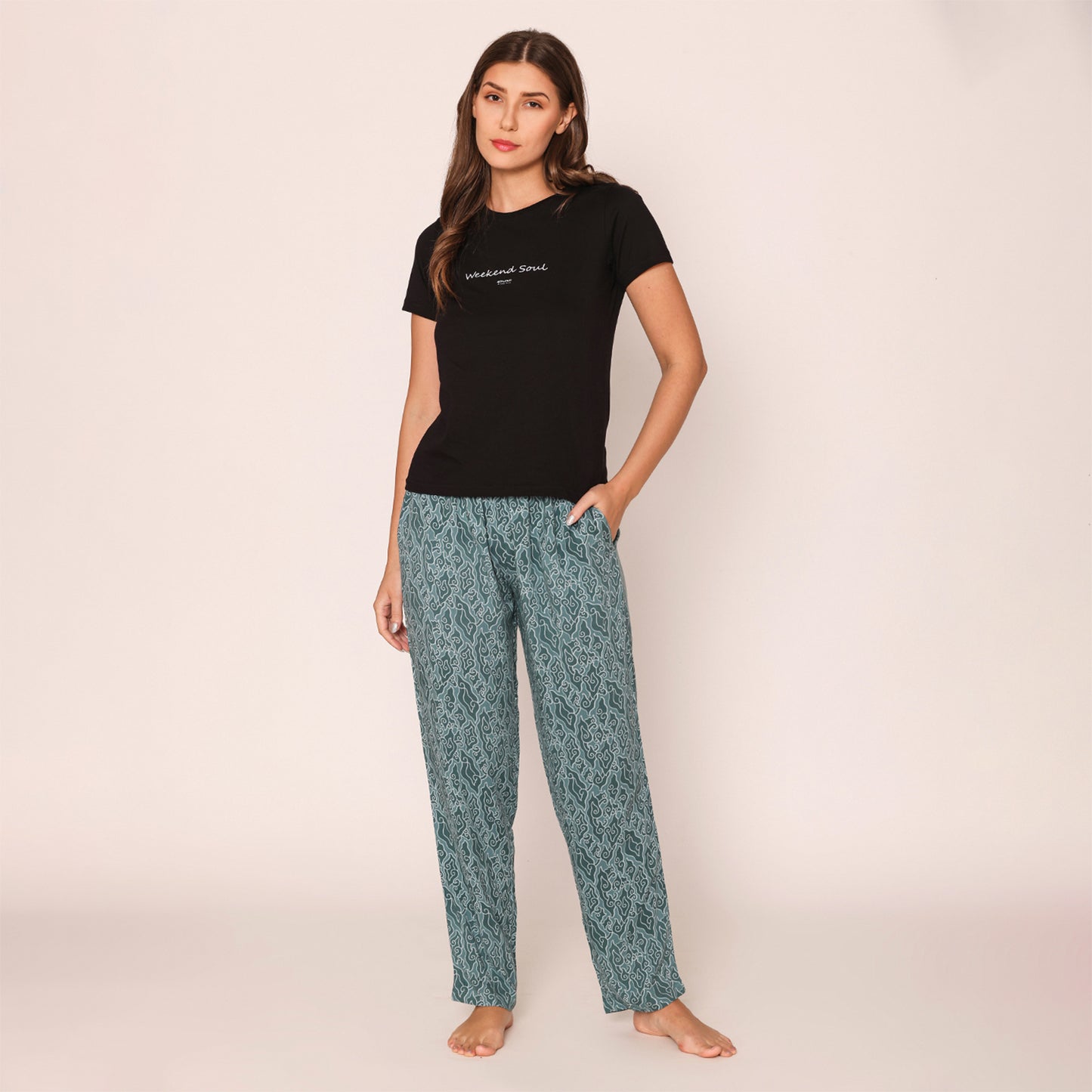 Women Printed Lower With Drawstring