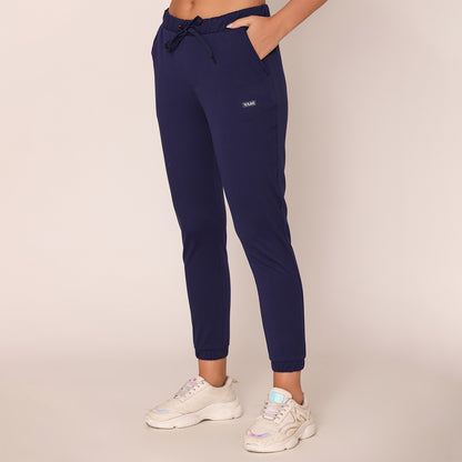 Slim Fit Joggers For Women-Ink Blue