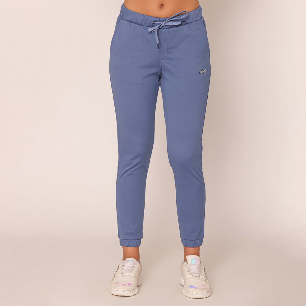 Slim Fit Joggers For Women - Lt.Denim Blue