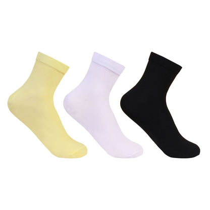 Women Silken Anklet Socks - 3 Pairs