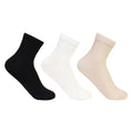 Women Silken Anklet Socks - 3 Pairs
