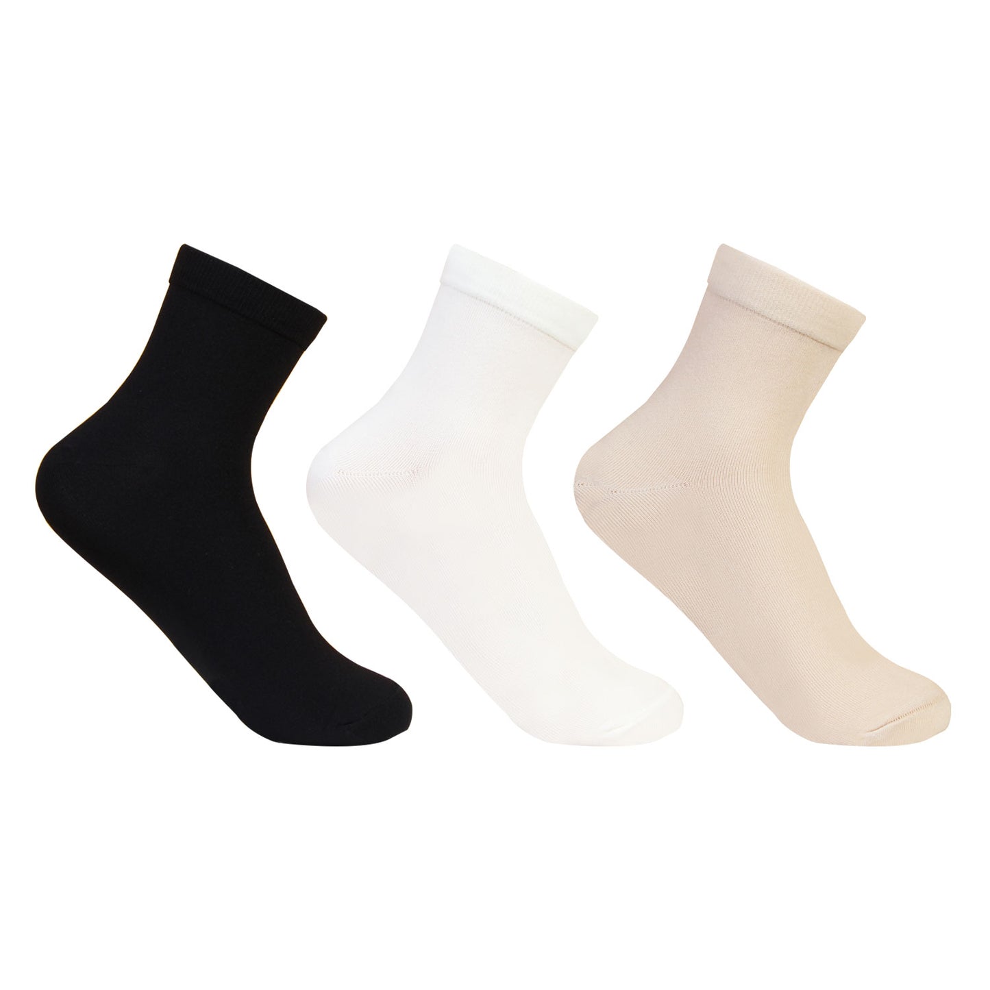 Women Silken Anklet Socks - 3 Pairs