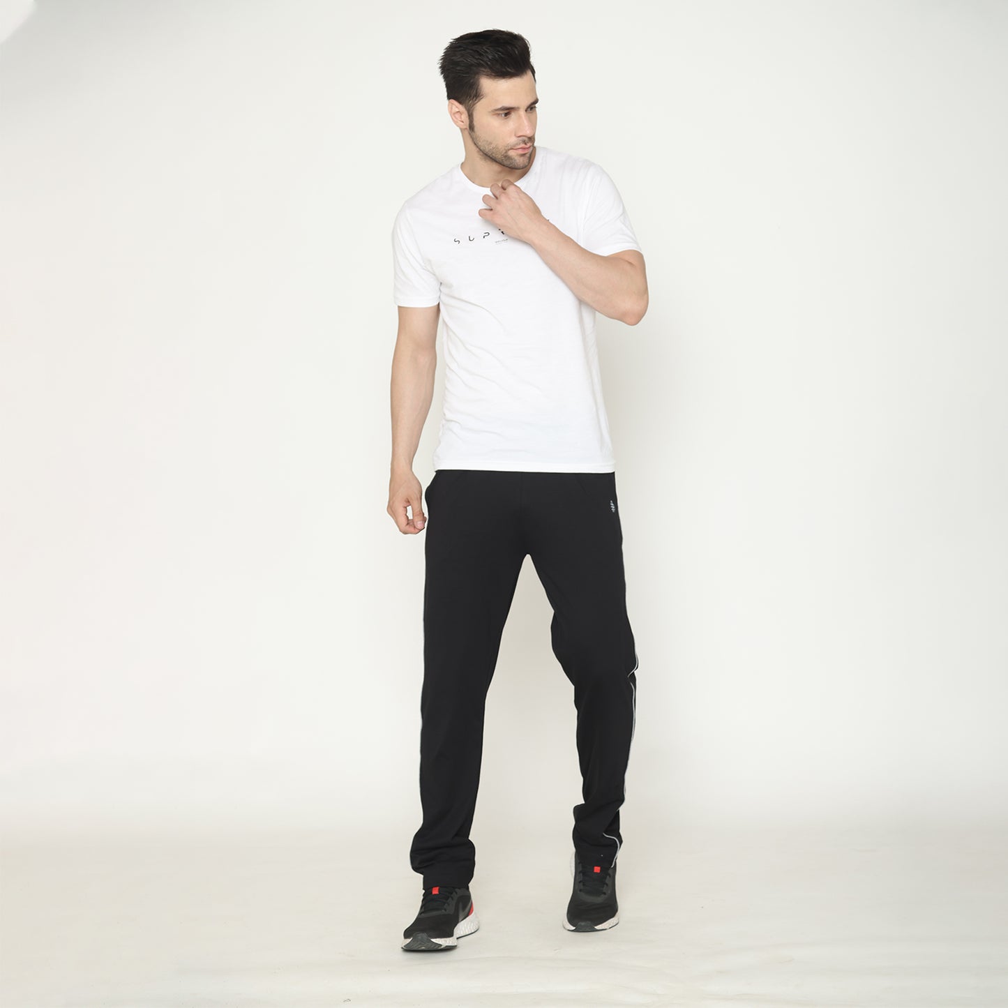 Men's Solid Track Pants - Black
