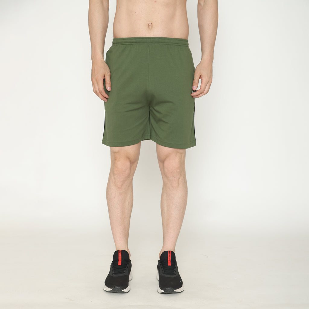 Men's Men's Solid Knitted Shorts - Olive