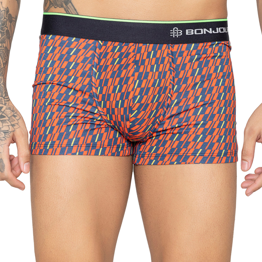 Men's Inner Supersoft Printed Modal Cotton Trunk - Single Pack | Red