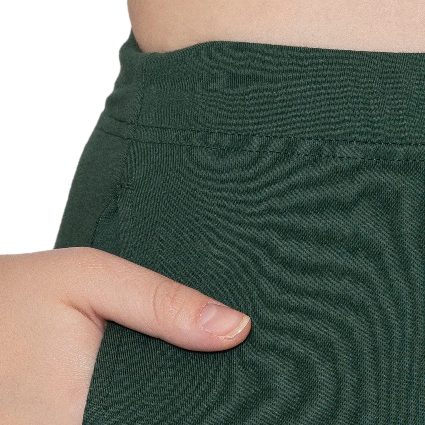 Women Soft Cotton Kurti Pant - Forest Green