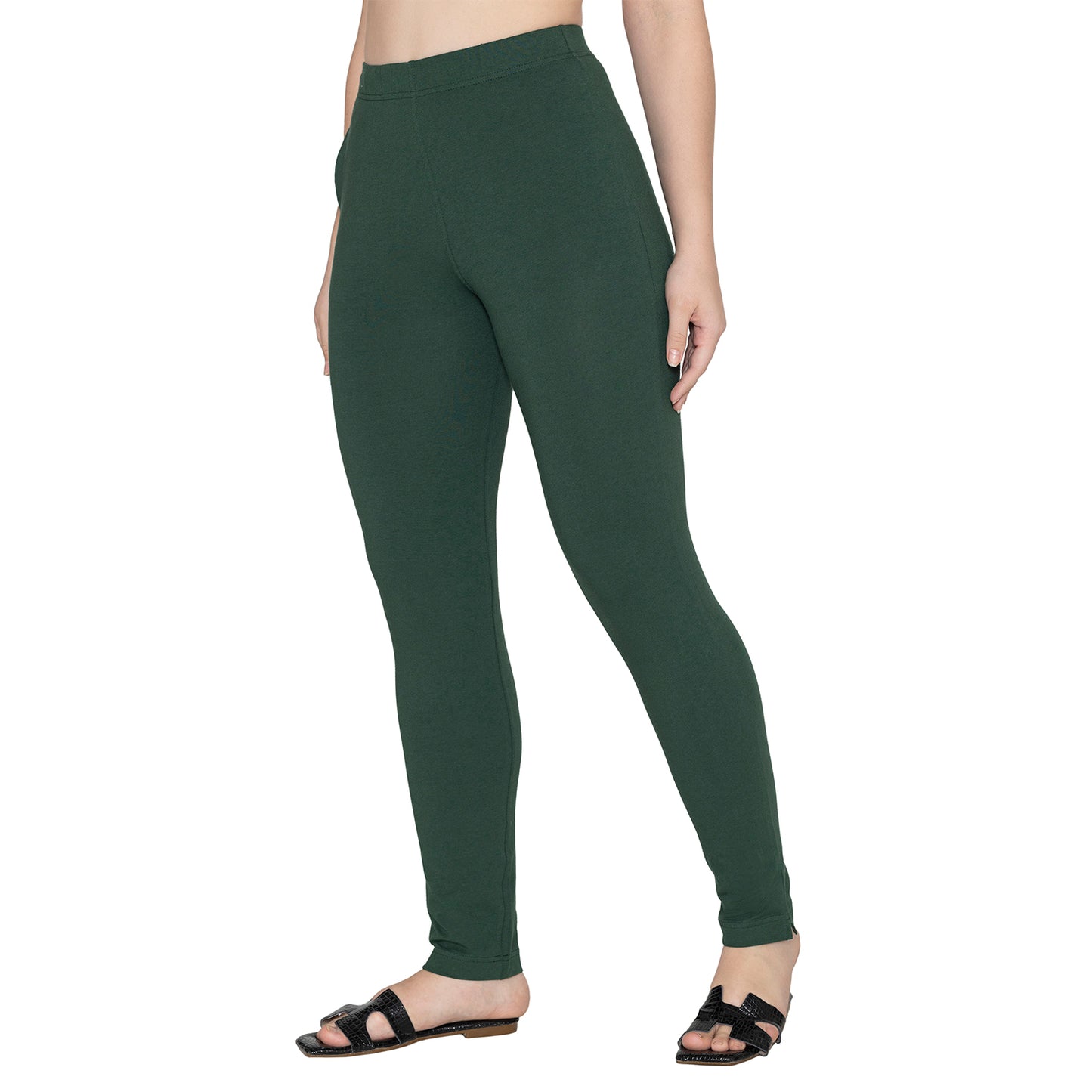 Women Soft Cotton Kurti Pant - Forest Green