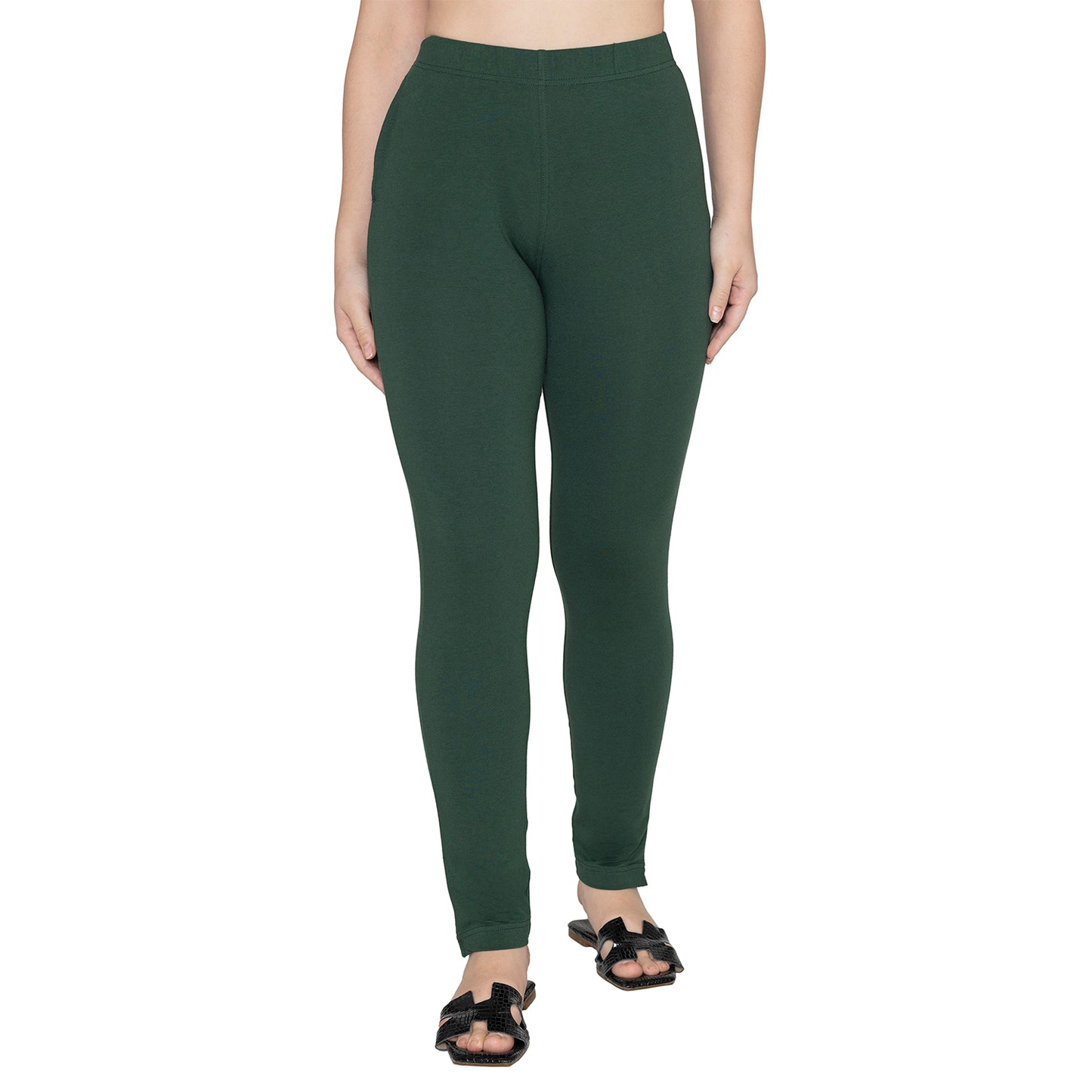 Women Soft Cotton Kurti Pant - Forest Green