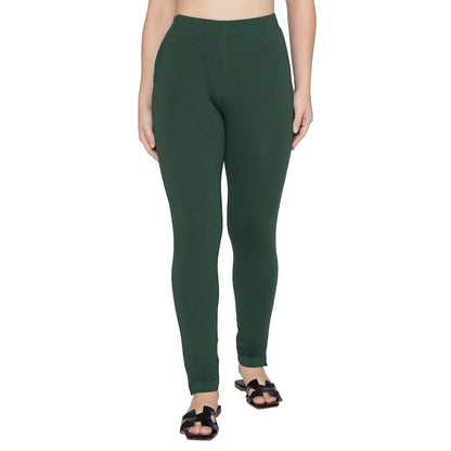 Women Soft Cotton Kurti Pant - Forest Green