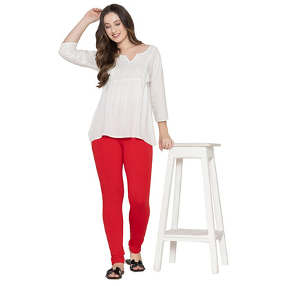 Women Soft Cotton Kurti Pant - True Red