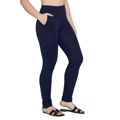 Women Soft Cotton Kurti Pant - Navy