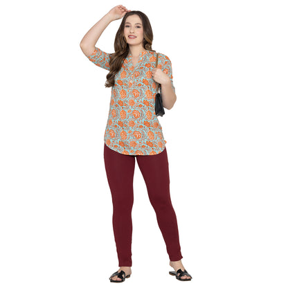 Women Soft Cotton Kurti Pant - Dk. Maroon