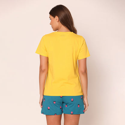 Whispering Love Knitted Women's Shorts Lounge Wear Set