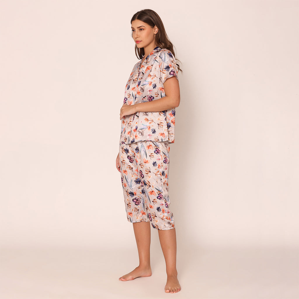 Sunshine Couple Night Suit | Night suit, Silk pajama set, Women