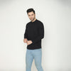 Men's Solid Short Kurta - Black