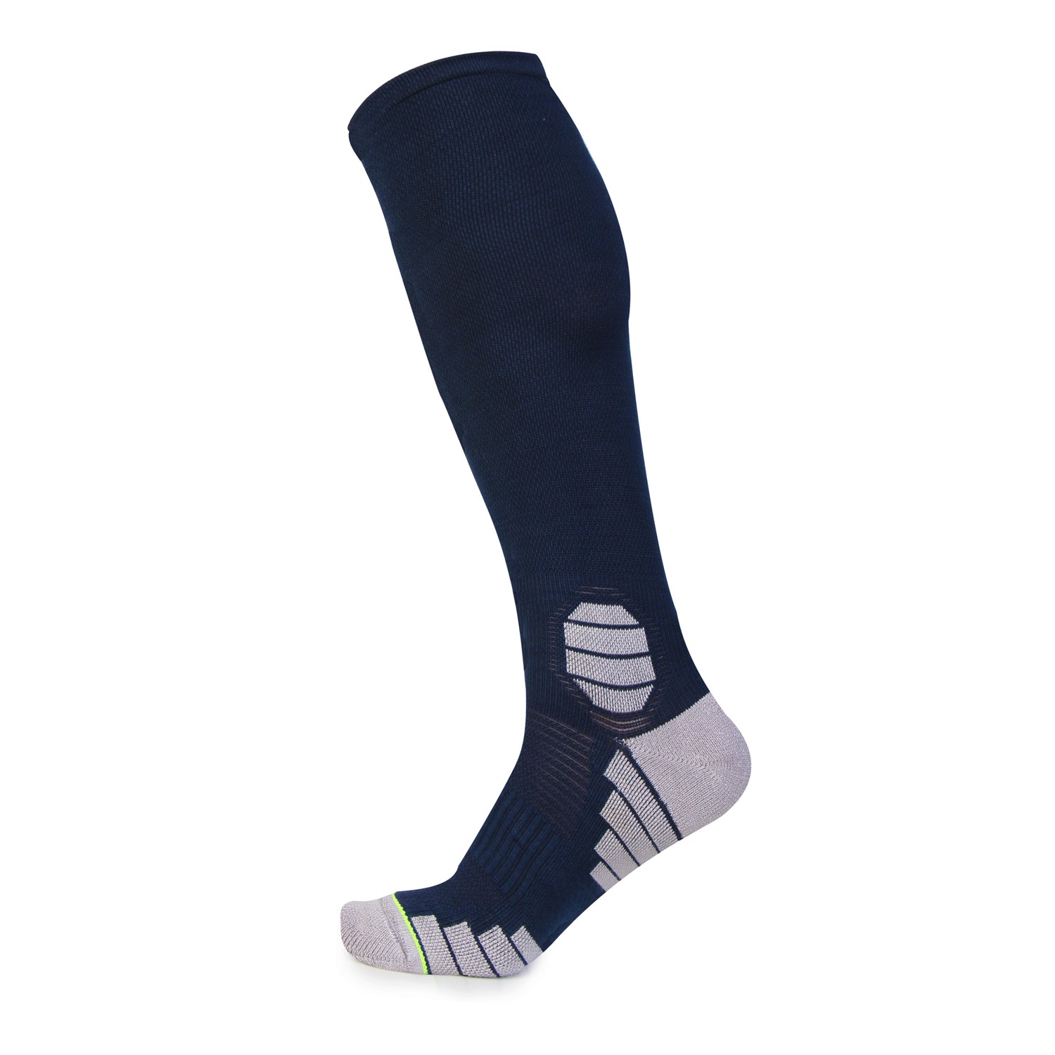Navy Bamboo Compression Socks - Side View