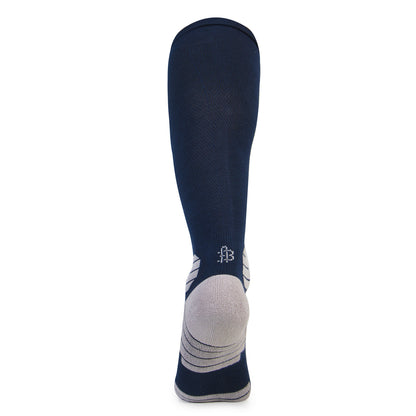 Navy Bamboo Compression Socks - Back View