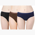 Women's Cotton & Lycra Briefs Hipster Panties-(PO3) (Color:- Assorted)