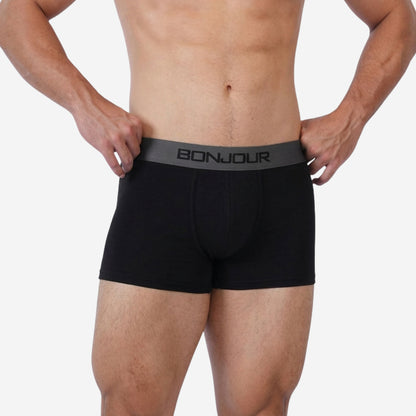 Men's Black Cotton Comfort Trunk - Soft Breathable Everyday Innerwear (Pack of 1)