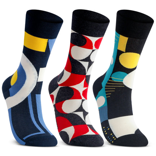 Men Graphic Pop Designer Calf Length Socks