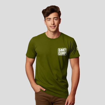 Bontact BOOT CAMP Round-Neck Half Sleeve T-Shirt (Grass Hopper)
