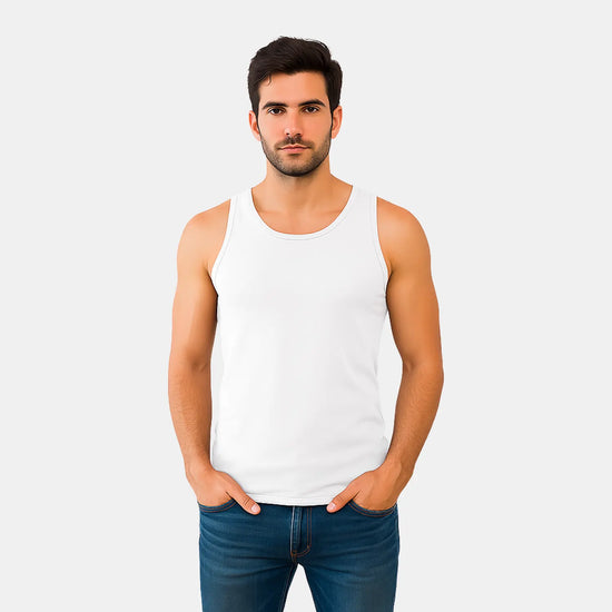 Bamboo White Vest for Men (Pack of 1)