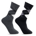Men Classic Argyle Multicolored Woolen Socks- Pack of 2
