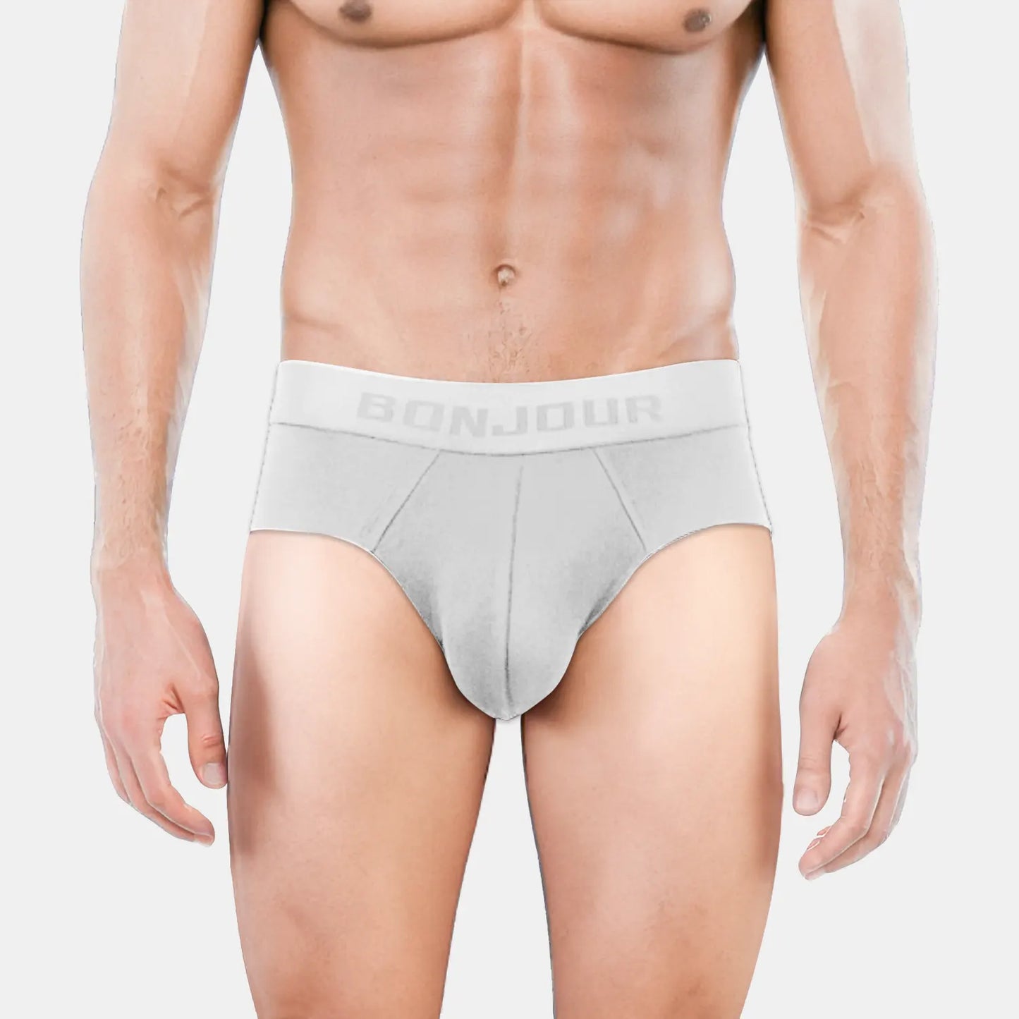 Bonjour Men’s Bamboo Grey Mist Brief – Ultra Soft, Odour Free (Pack of 1)