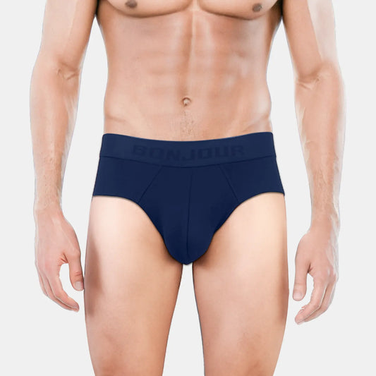 Bonjour Men’s Bamboo Navy Brief – Ultra Soft, Odour Free (Pack of 1)