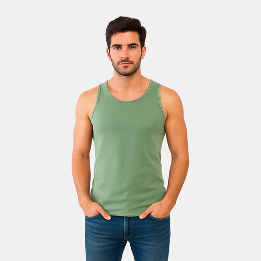 Bamboo Sage Green Vest for Men (Pack of 1)