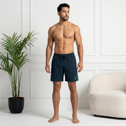 Men’s Navy Regular Fit Activewear Sports Shorts
