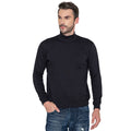 Men's Casual High Neck Sweatshirt (Black)
