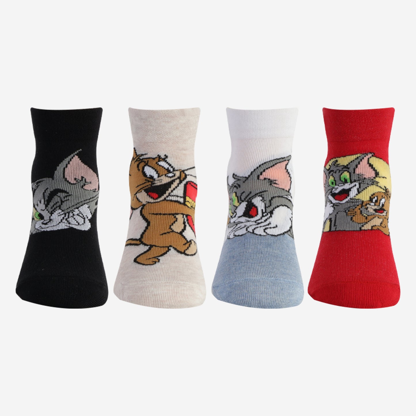 Kids Tom & Jerry Ankle Socks (Pack of 3)