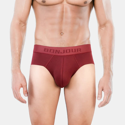 Bonjour Men’s Bamboo Midnight Plum Brief – Ultra Soft, Odour Free (Pack of 1)